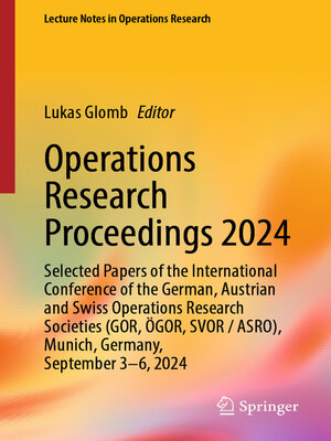 cover image of Operations Research Proceedings 2024